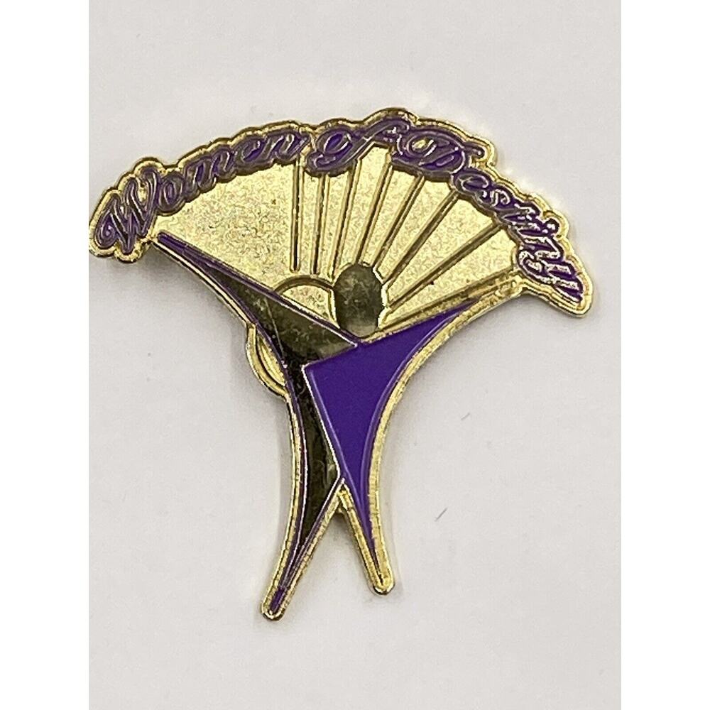 Women Of Destiny Gold‎ Colored & Purple Enamel Lapel Pin